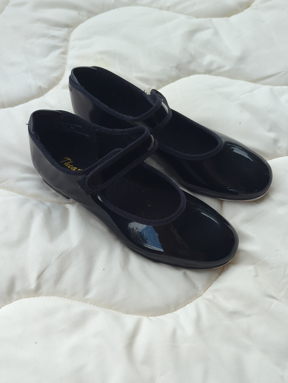 Theatricals Kids Black Patent Mary Jane Dance Tap Shoes 1M